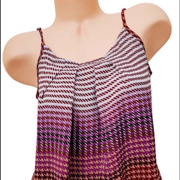 CAbi Pleated Tank Top Hoodstooth #555 Spaghetti Straps XL New Without Tags - Picture 13 of 16